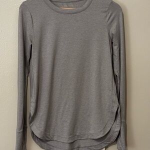 Athleta Uptempo Heather Gray Long Sleeve Top